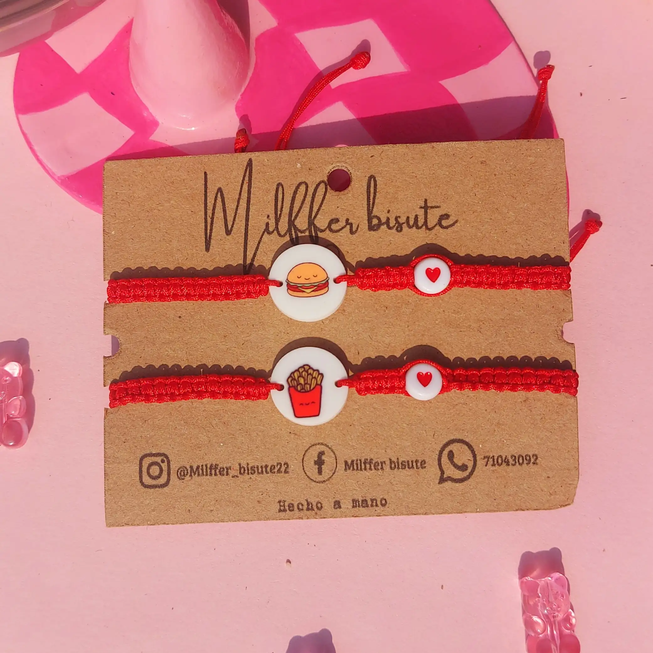 Pulsera Hamburguesa y papas  3