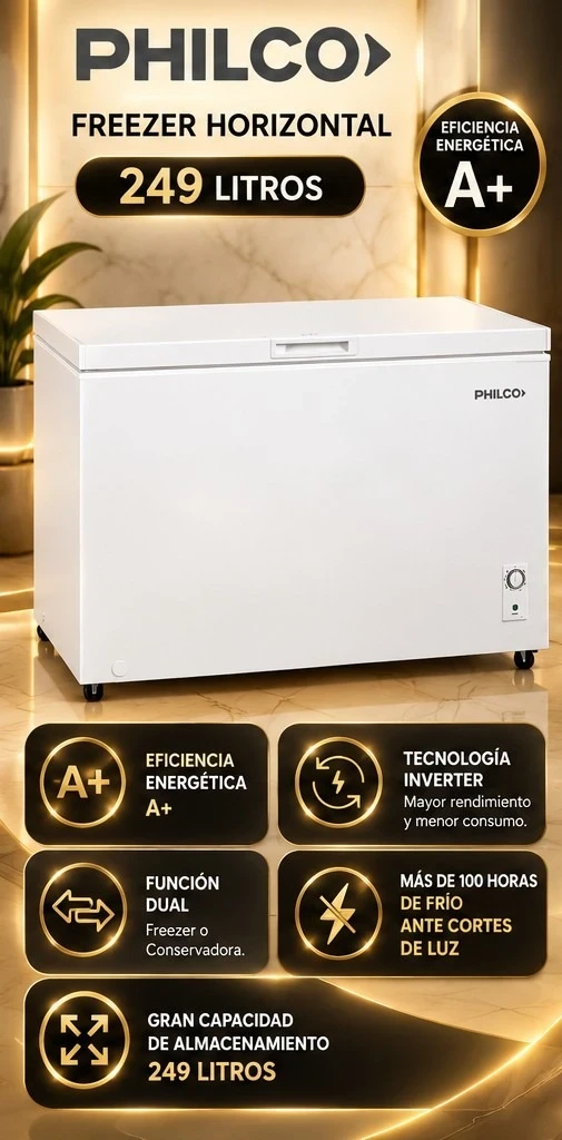 FREEZER PHILCO 249 LTS *CONSULTAR DISPONIBILIDAD CON EL VENDEDOR*
