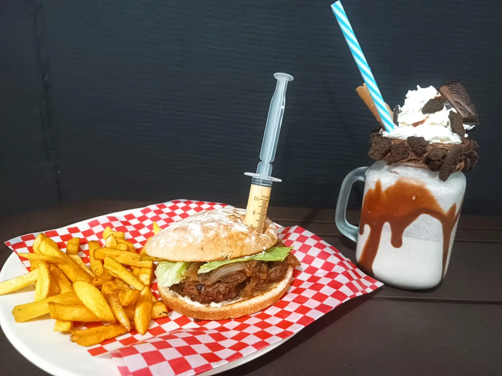 Hamburguesa con inyección de queso
