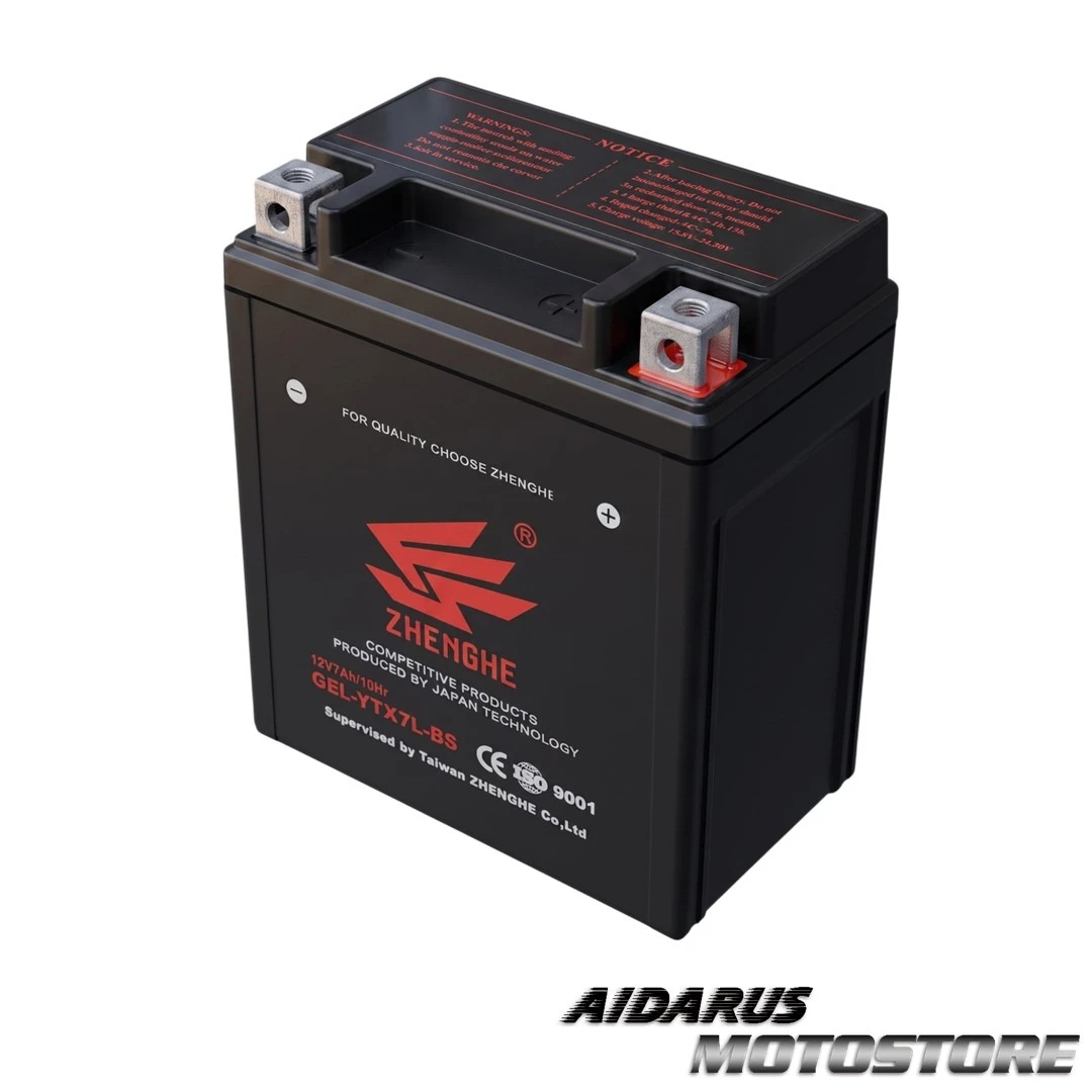 BATERÍA DE GEL LIBRE DE MANTENIMIENTO ZHENGHE YTX7L-BS (12V 7AH)