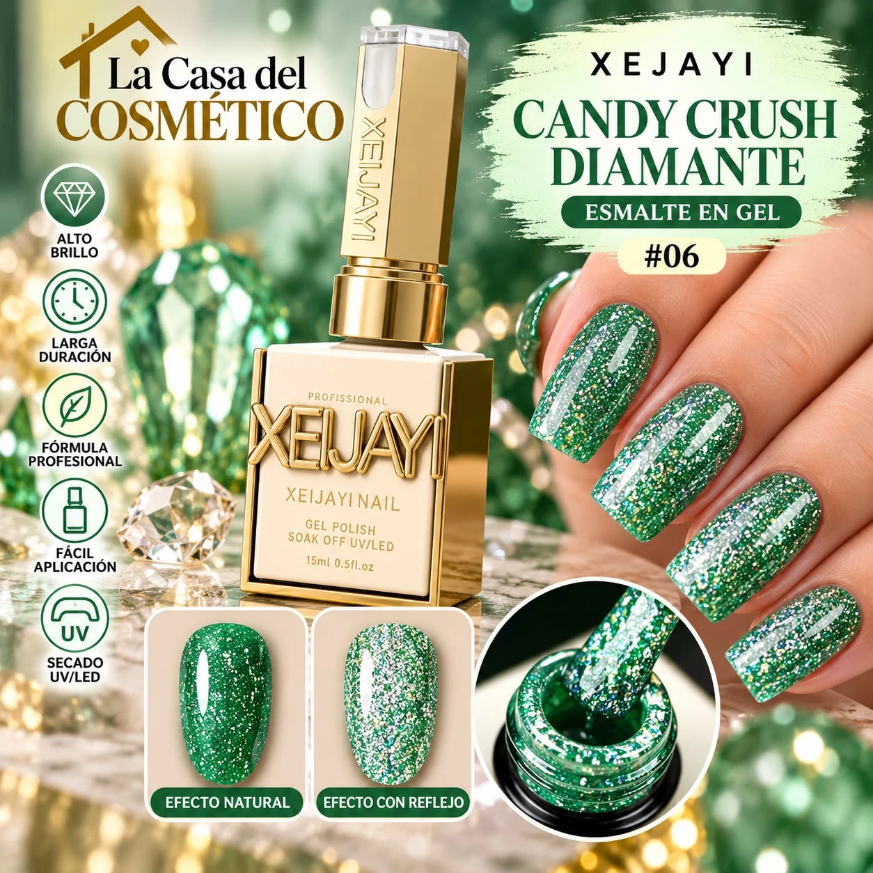 xeijayi esmalte semi escarchado caramelo triturado tono 06.jfif