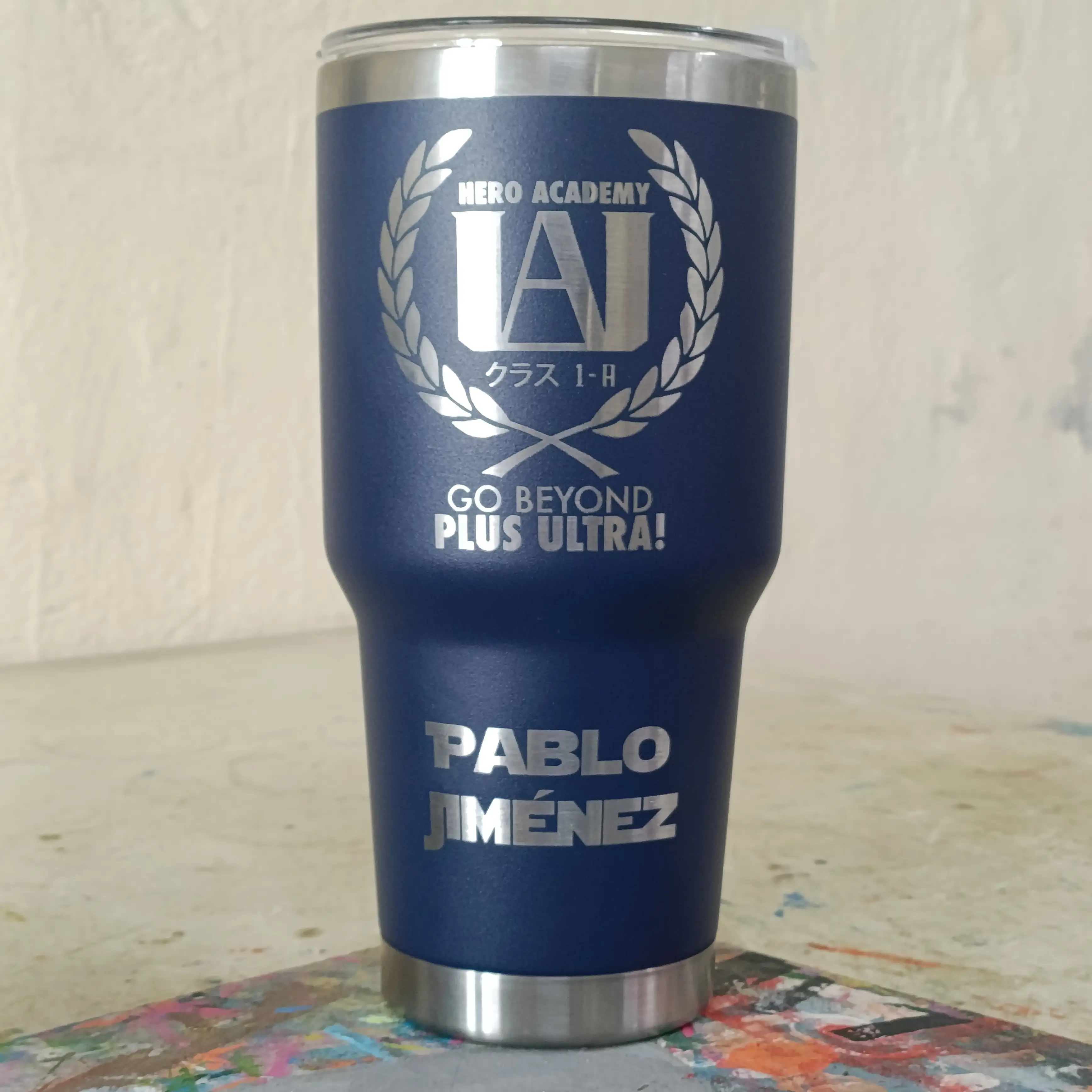 Grabado personalizado en ternos vasos a ternos de acero  3