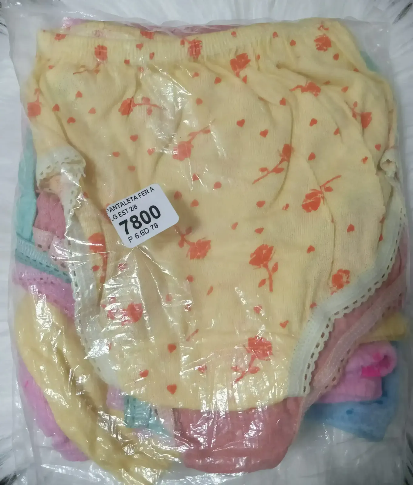 Calzoncitos pantaleta para niñas talla 6