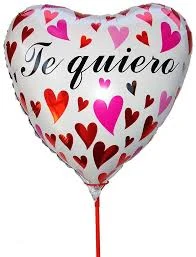 GLOBO CORAZON FRASE TE QUIERO 