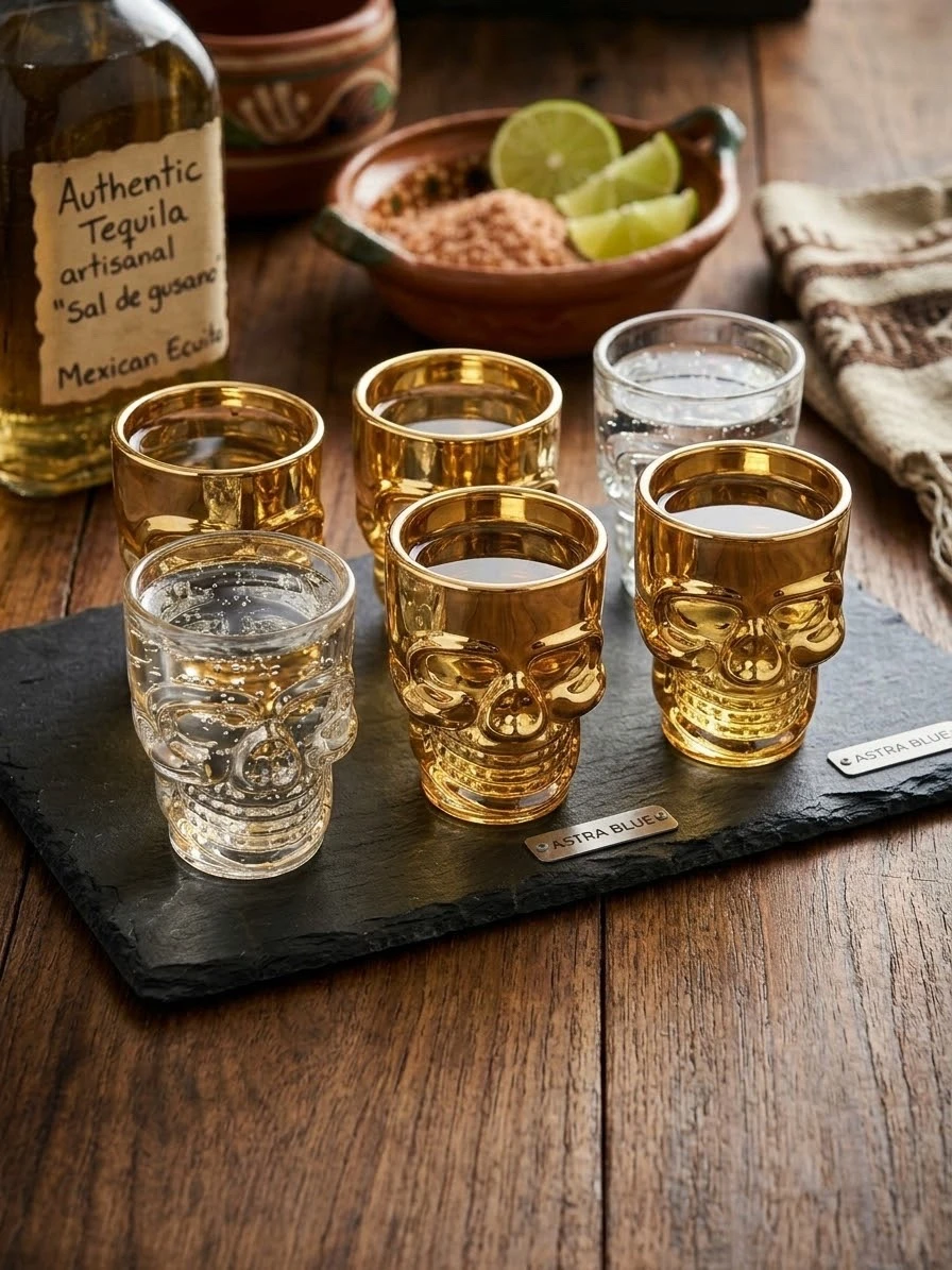 PAQUETE DE 6 TEQUILEROS DE VIDRIO 