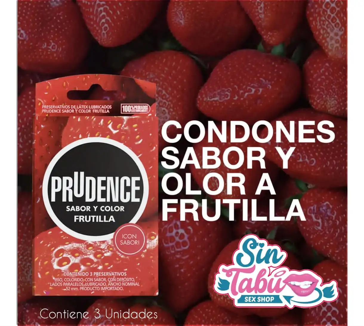 PRESERVATIVO SABOR A FRUTILLA 