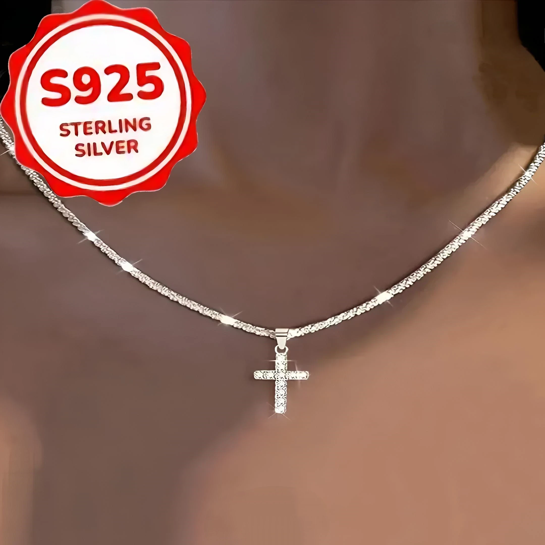 CADENA NIÑA CON CRUZ PLATA