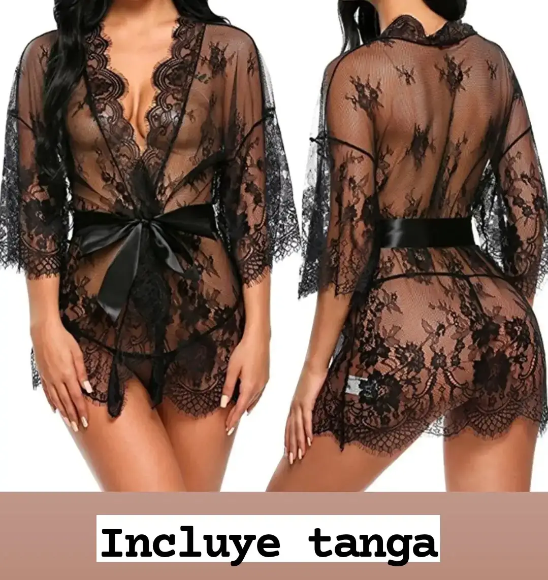 Bata sexy encaje 