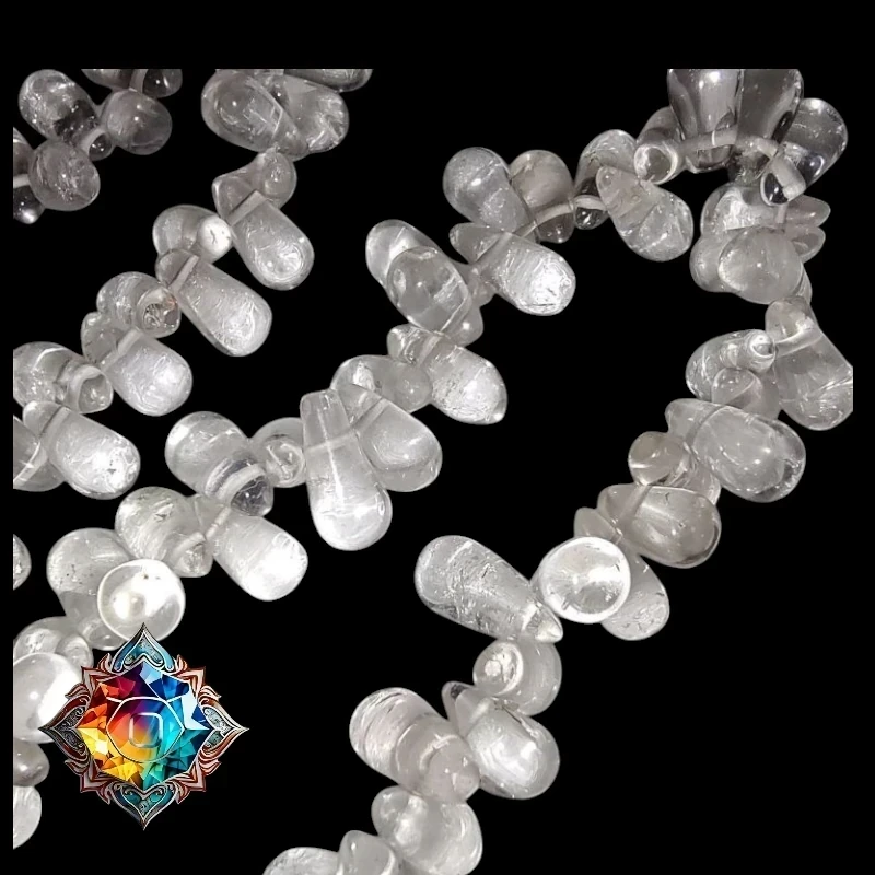 Espectacular collar de gotas de cuarzo cristal  6
