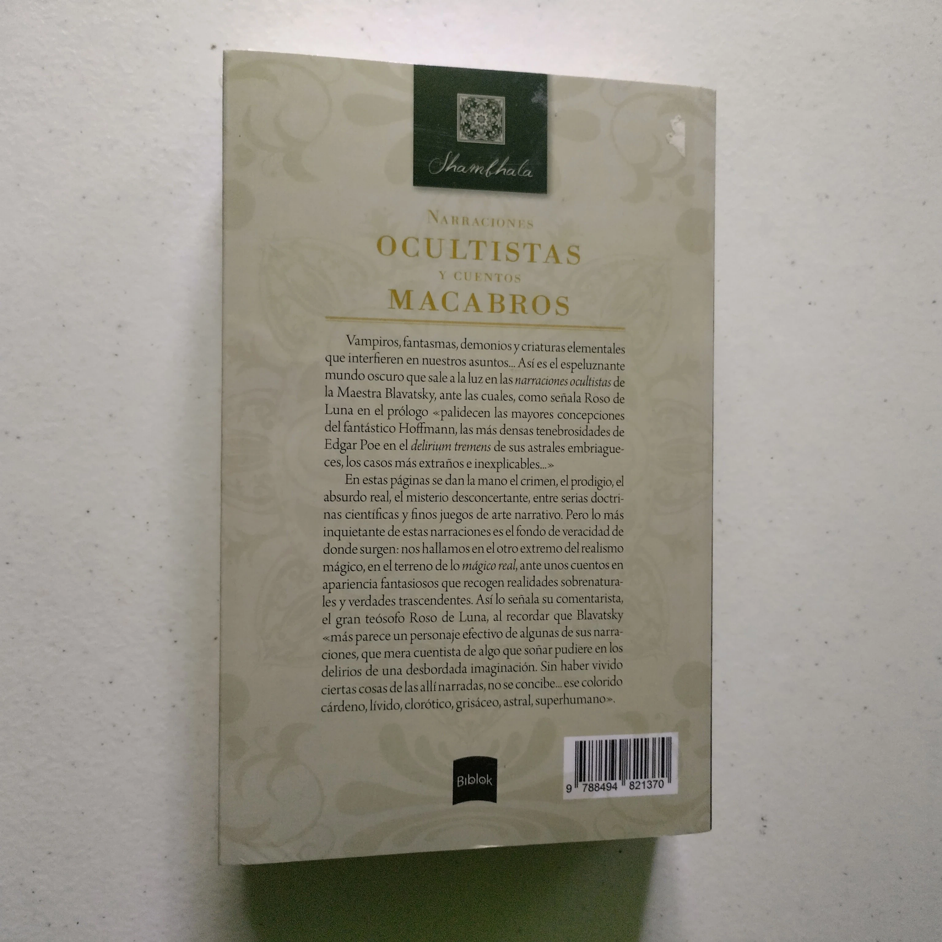Narraciones ocultistas y cuentos macabros, Blavatsky, Roso de Luna 2