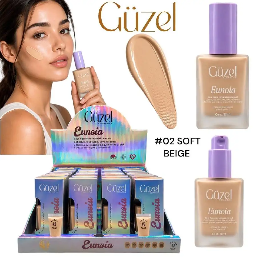 Base liquida eunoia tono #2 soft beige guzel