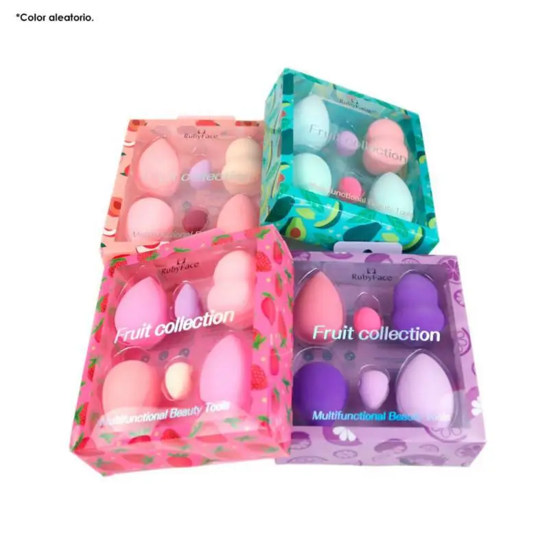  SET DE 6 ESPONJAS BEAUTY BLENDER FRUITS PINK  2