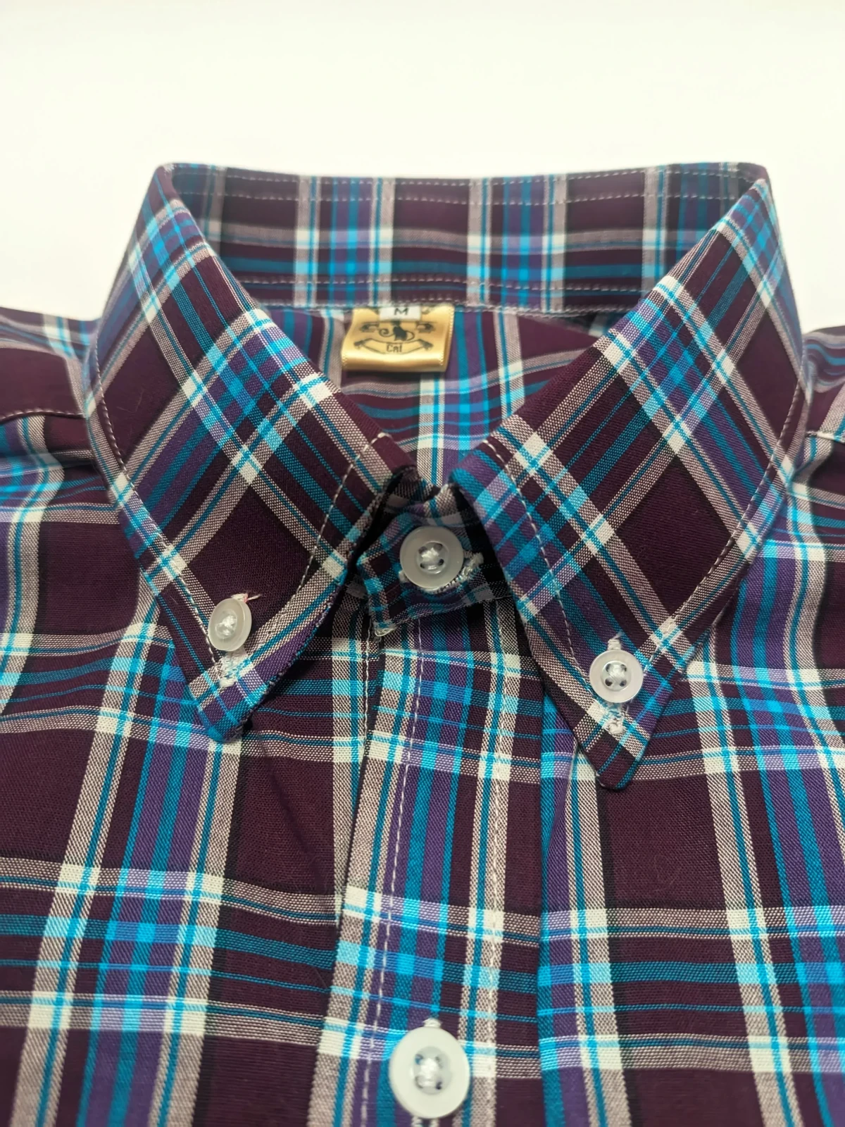 Camisa cuadros vinotinto  3