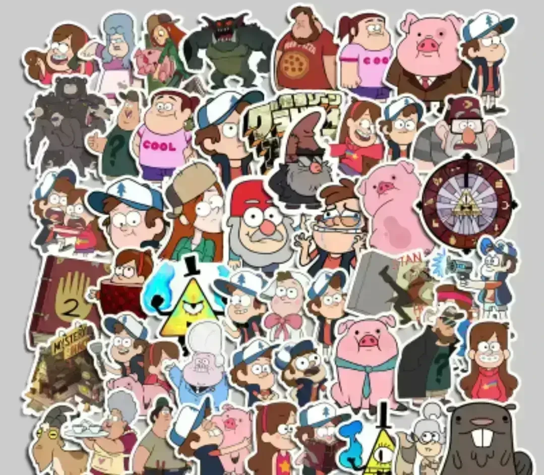 Stickers Varios Animados x4 3