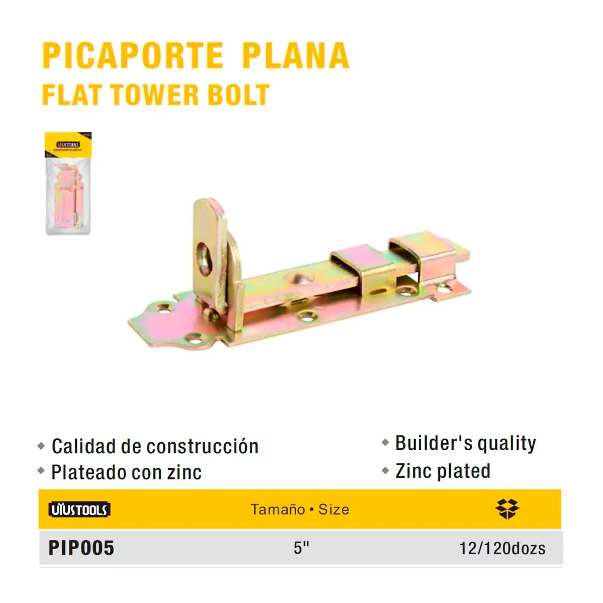 PICAPORTE PLANA UYUST 5"