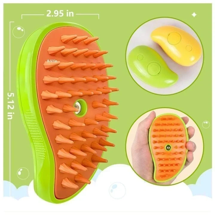 Cepillo con vapor recargable para perritos y gatitos ☺️✨💖