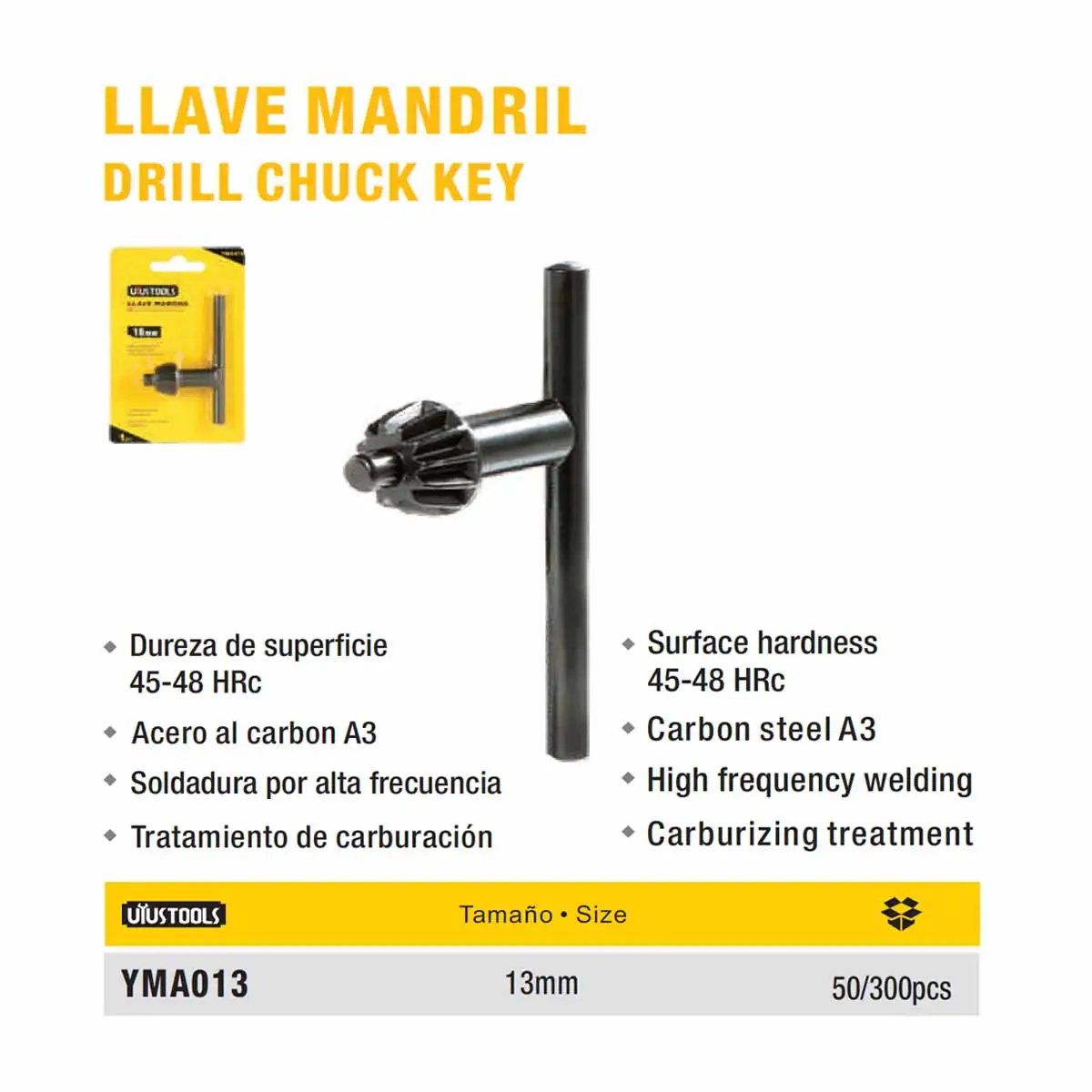 LLAVE MANDRIL TALADRO UYUST 13mm (1.5  13mm)