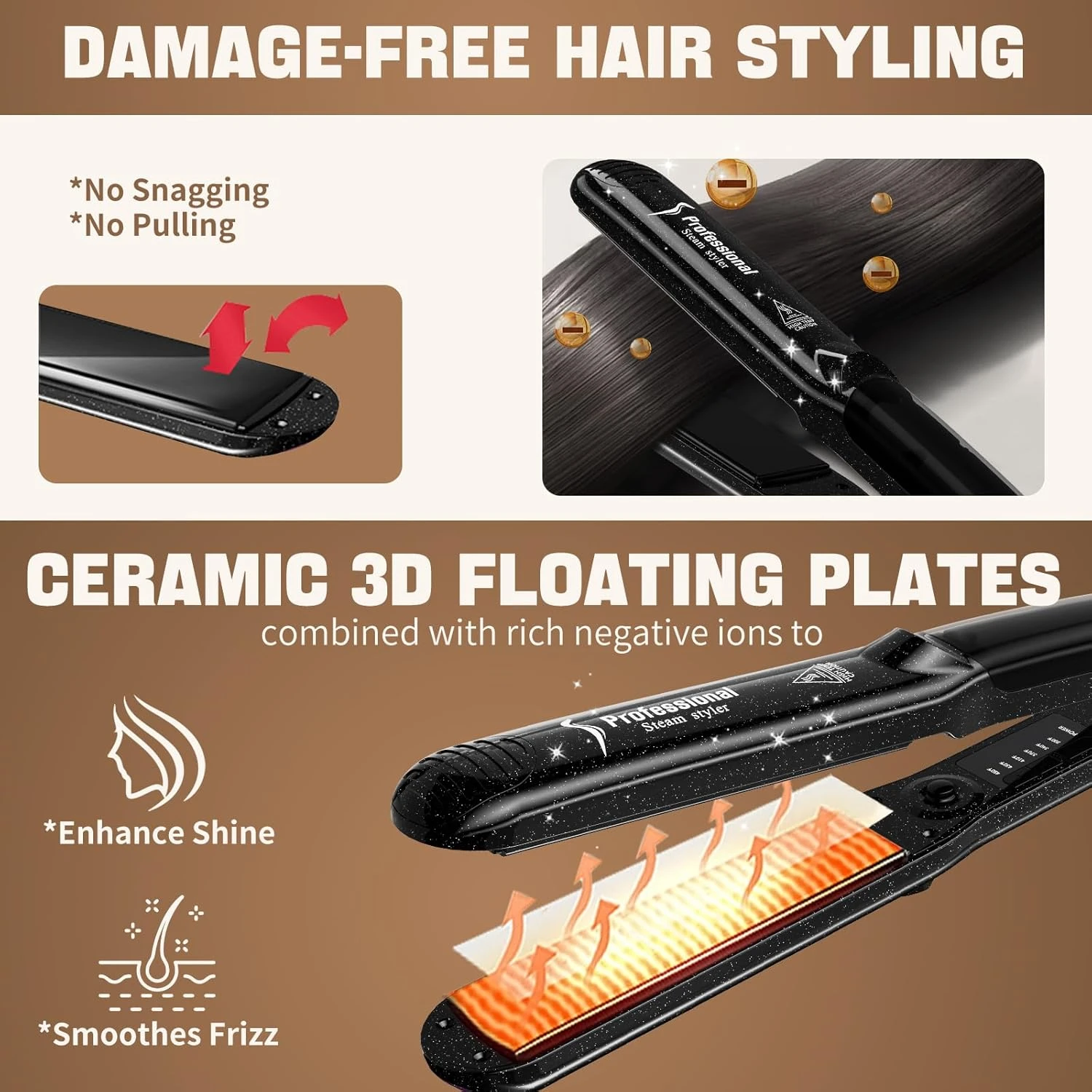 Plancha de cabello de vapor  Steam Styler 6