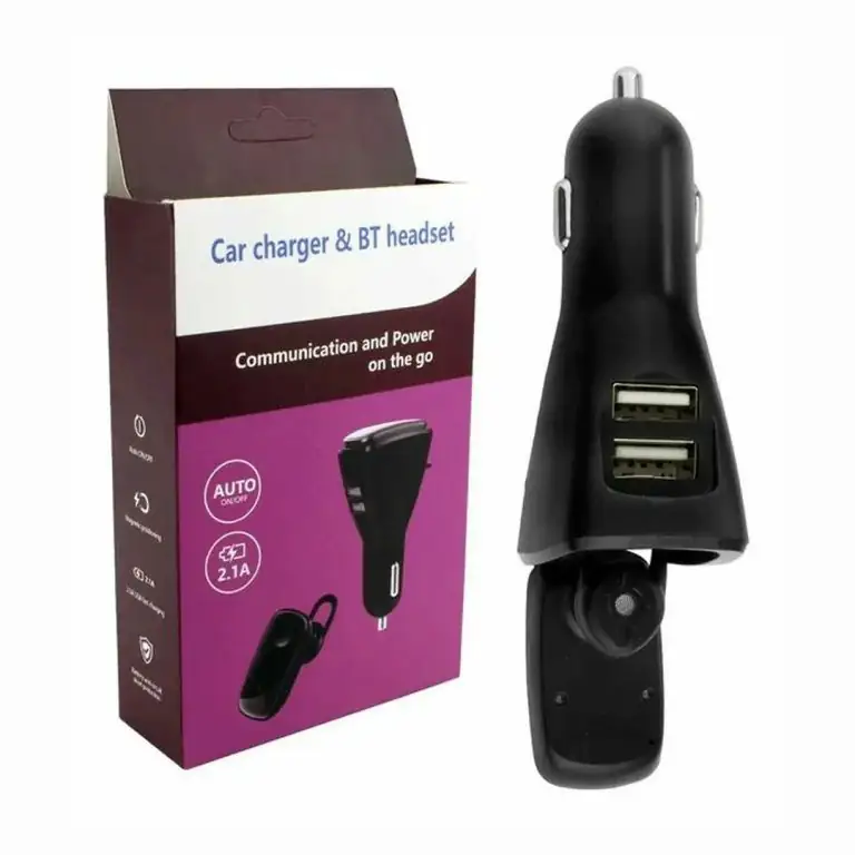 CARGADOR USB PARA CARRO Y AUDÍFONO BLUETOOTH