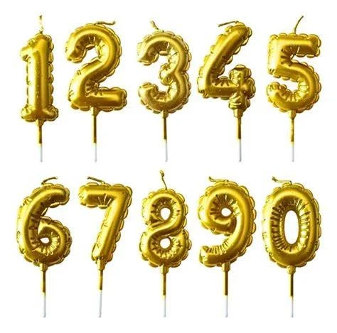 Vela Globo numero dorado