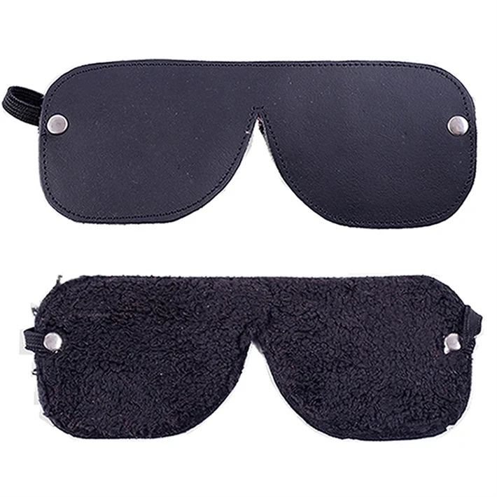 Antifaz Ciego CCUERO Y Peluche Negro