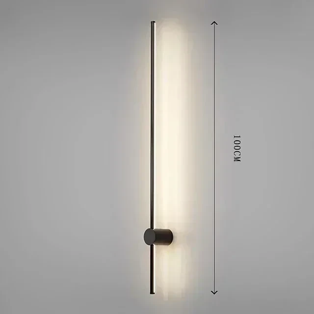 APLIQUE PARED LINEAL NEGRO 10W IP20  6