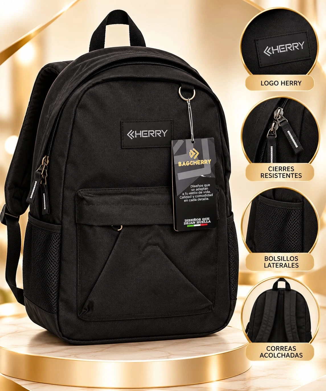 MOCHILA HERRY NEGRA