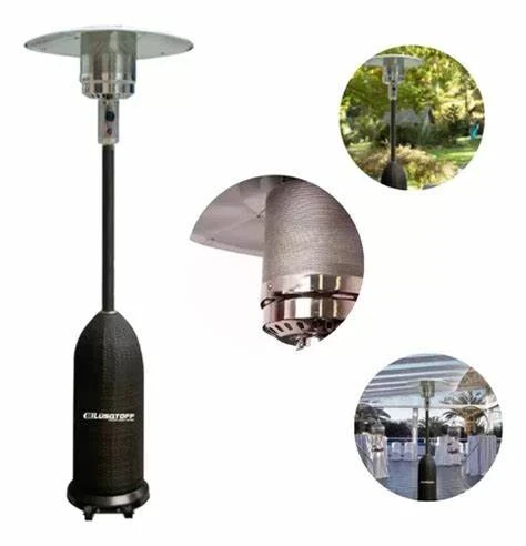 CALEFACTOR HONGO DE EXTERIOR A GARRAFA C/RUEDAS NEGRO