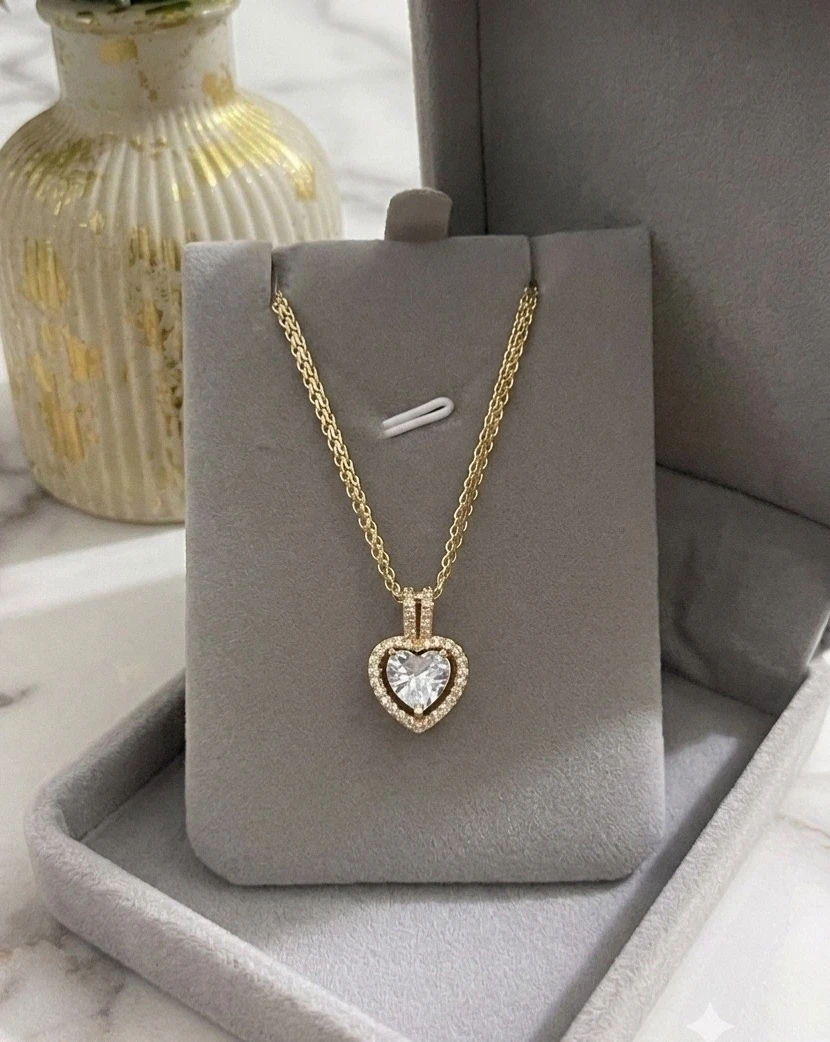 CADENA CORAZON BRILLANTE
