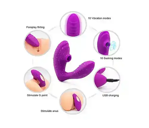 Vibrador con succionador 