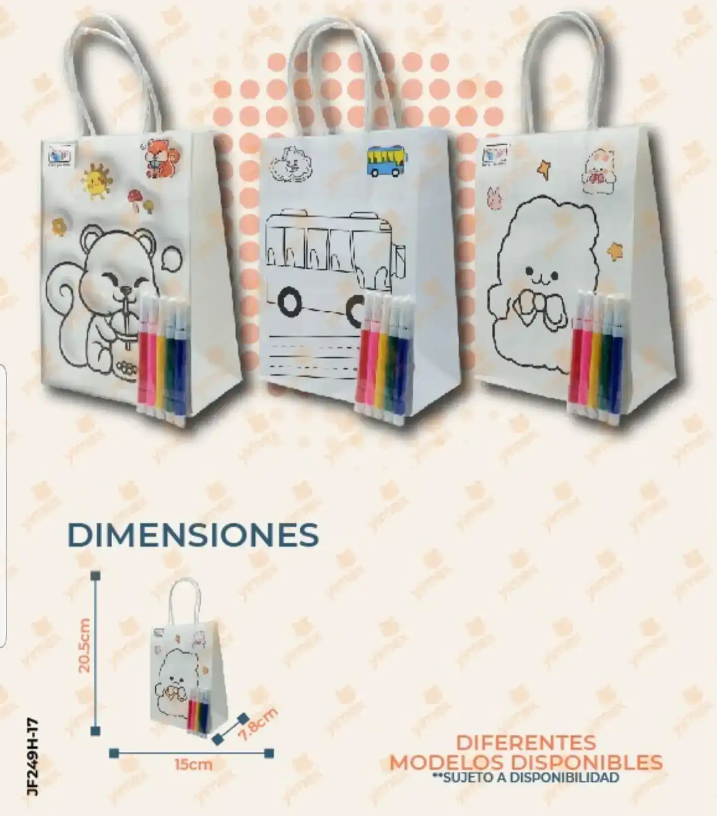 Bolsa para regalo o dulcero con maracadres 2