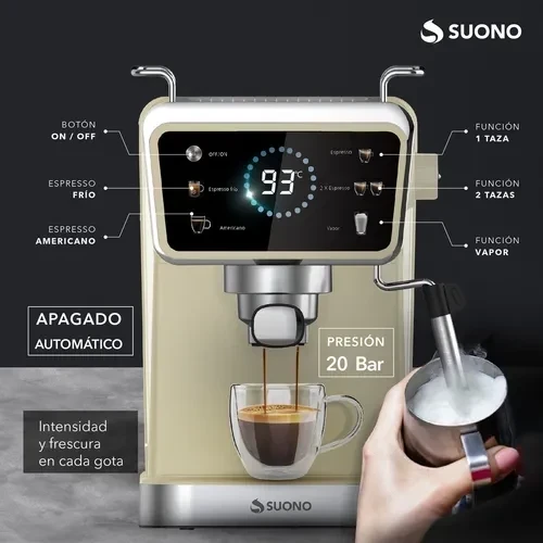 CAFETERA ESPRESSO DIGITAL SUONO CREMA 3