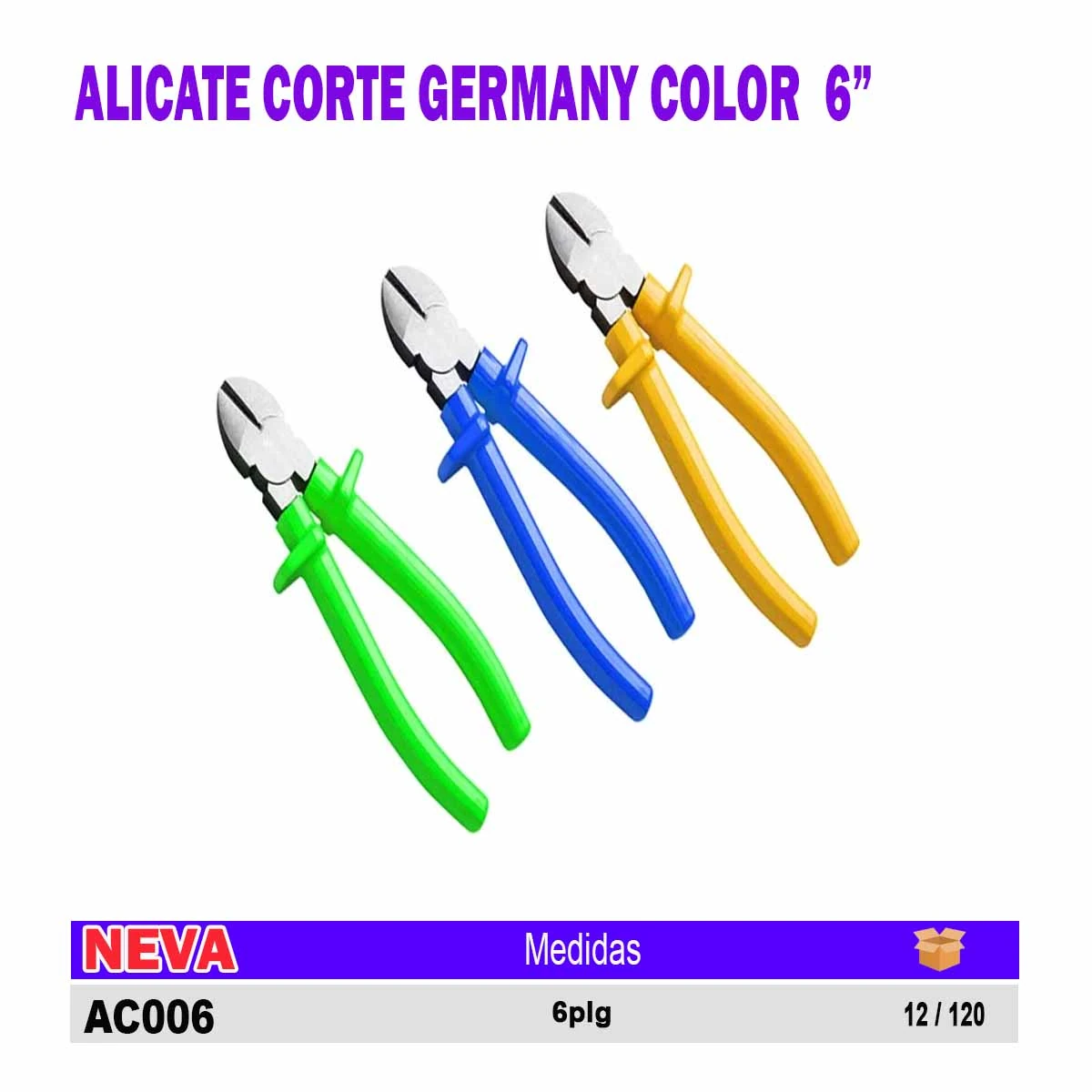 ALICATE CORTE GERMANY COLOR 6"