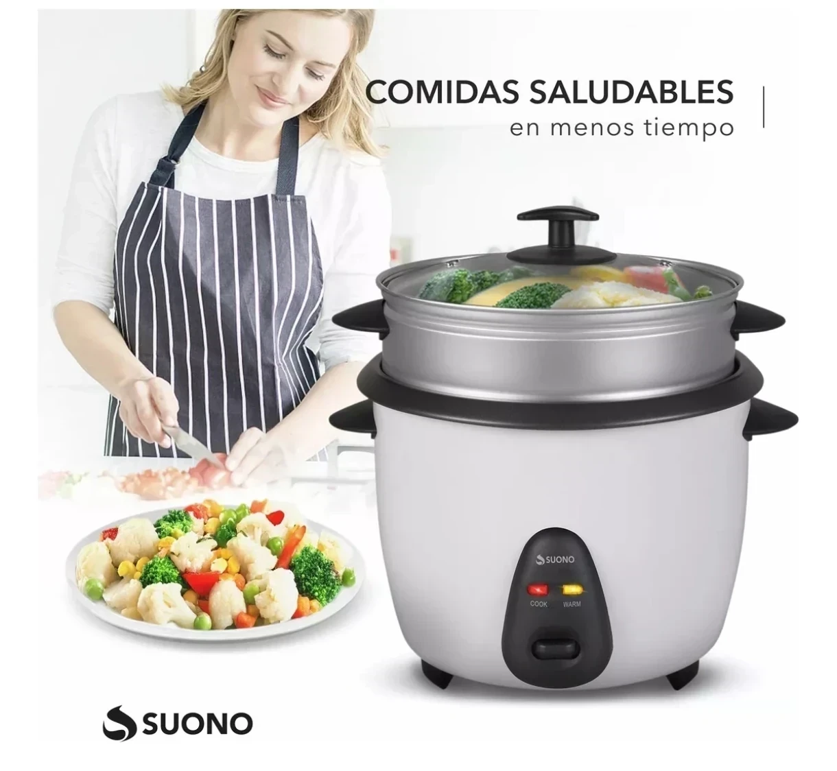 Olla arrocera y vaporera Suono 4