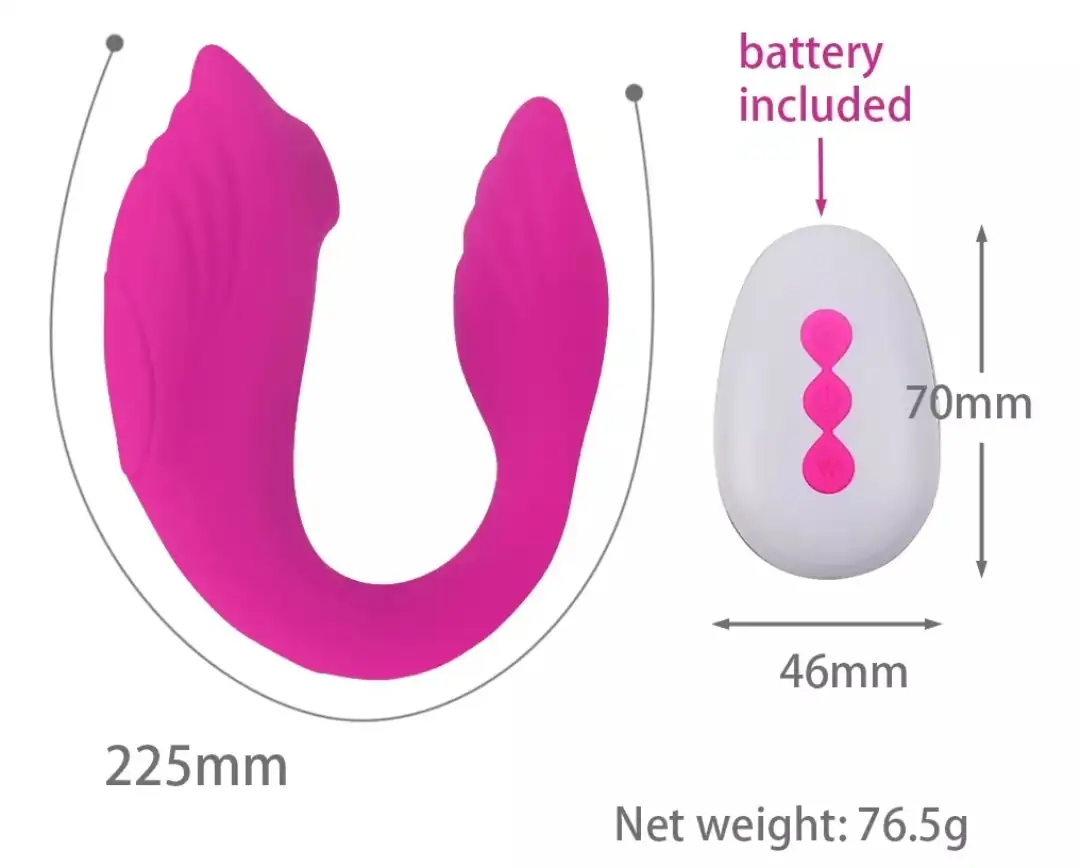 Vibrador U con succión y control  2