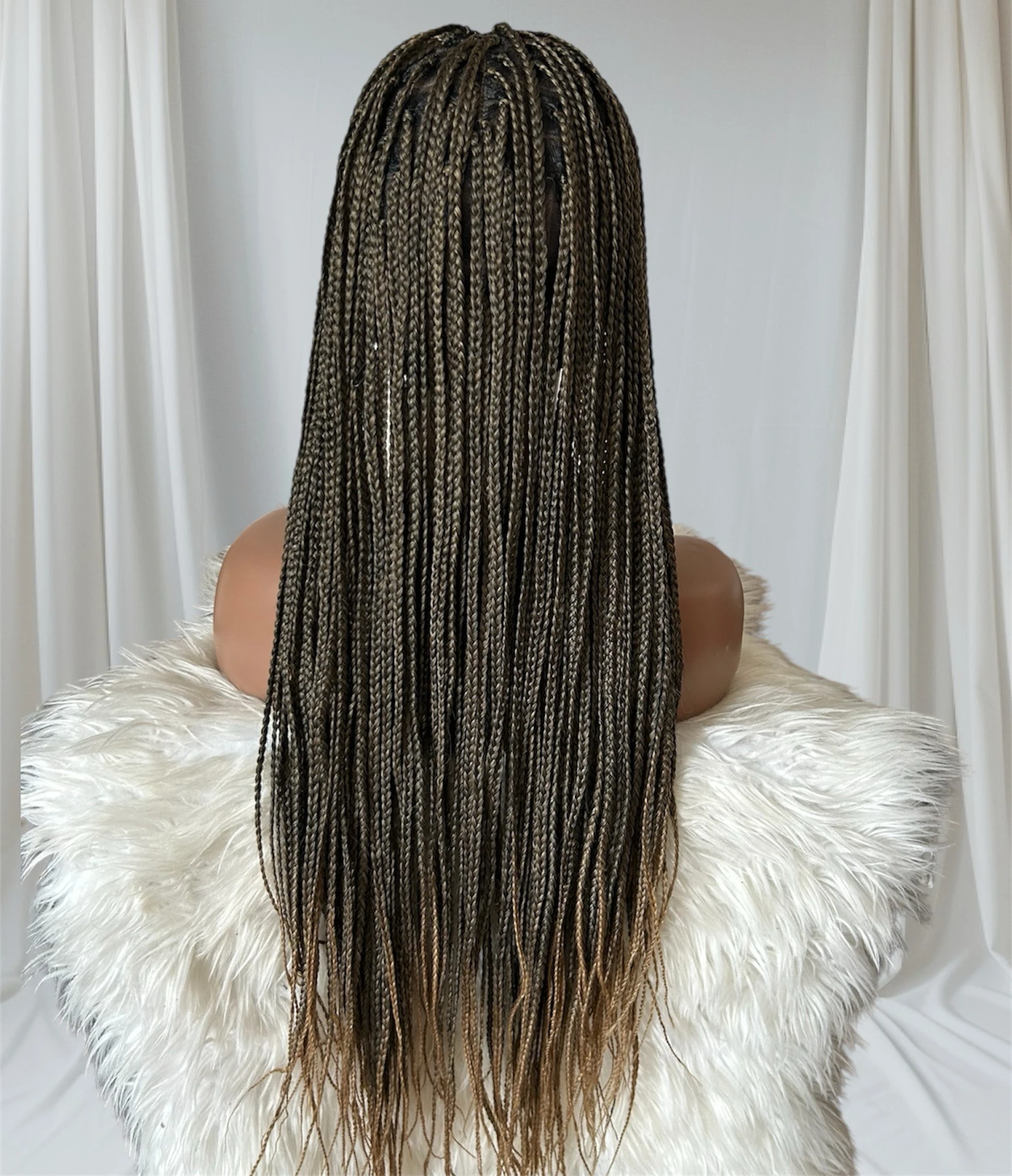 Peluca de trenzas chocolate 36”  3