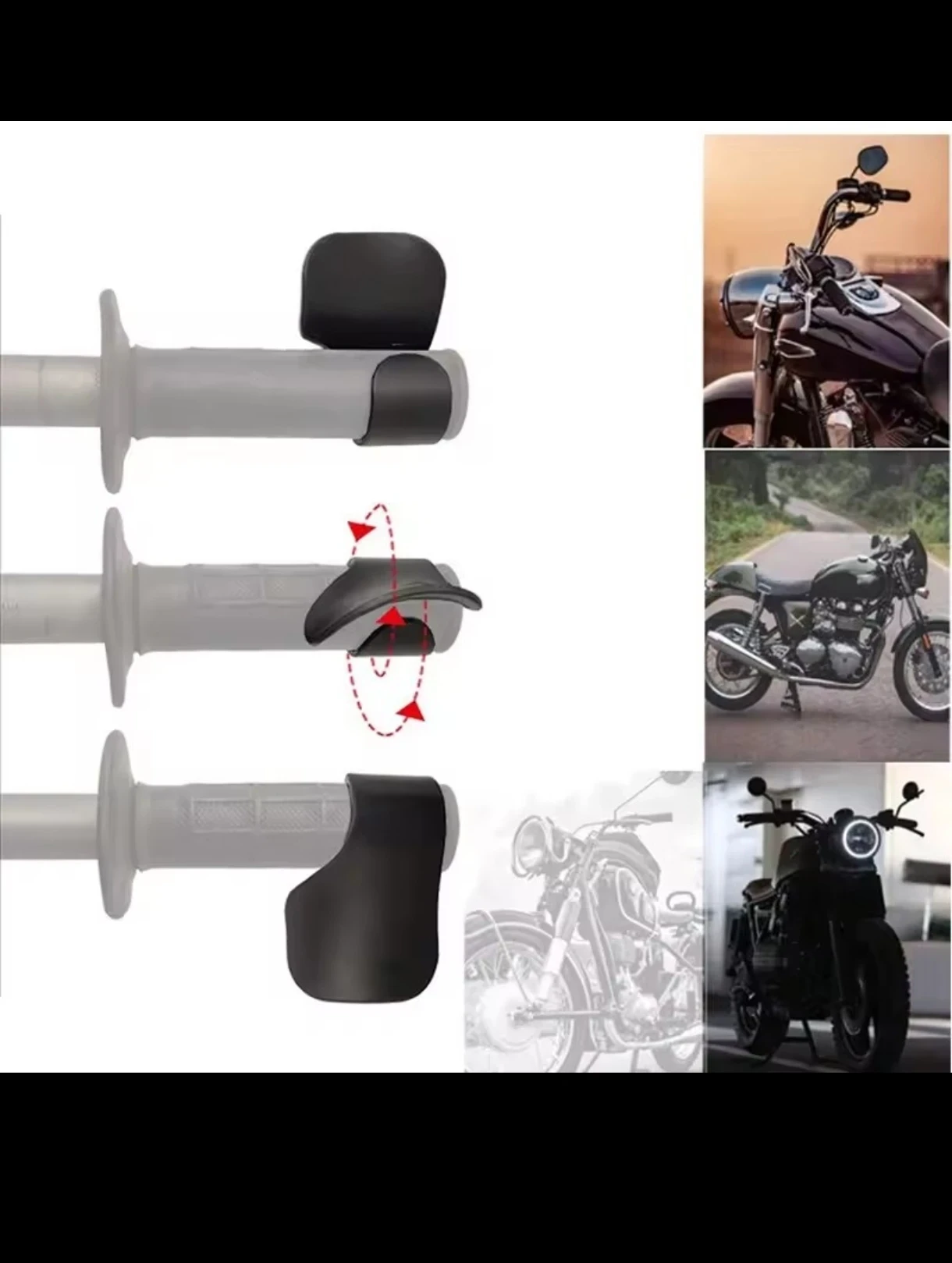 Asistente de Acelerador para Moto - Negro Mate Clásico 4