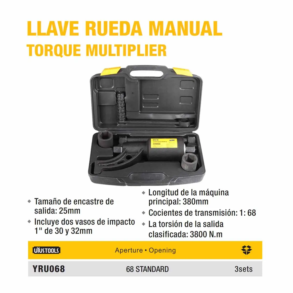 LLAVE RUEDA MANUAL (Multiplicador de fuerza) UYUST 1 T