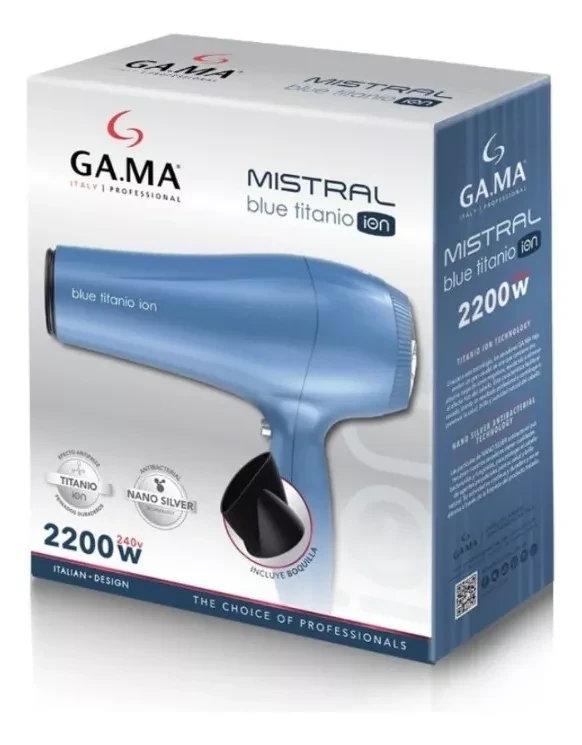 SECADOR DE PELO GAMA BLUE TITANIUM 