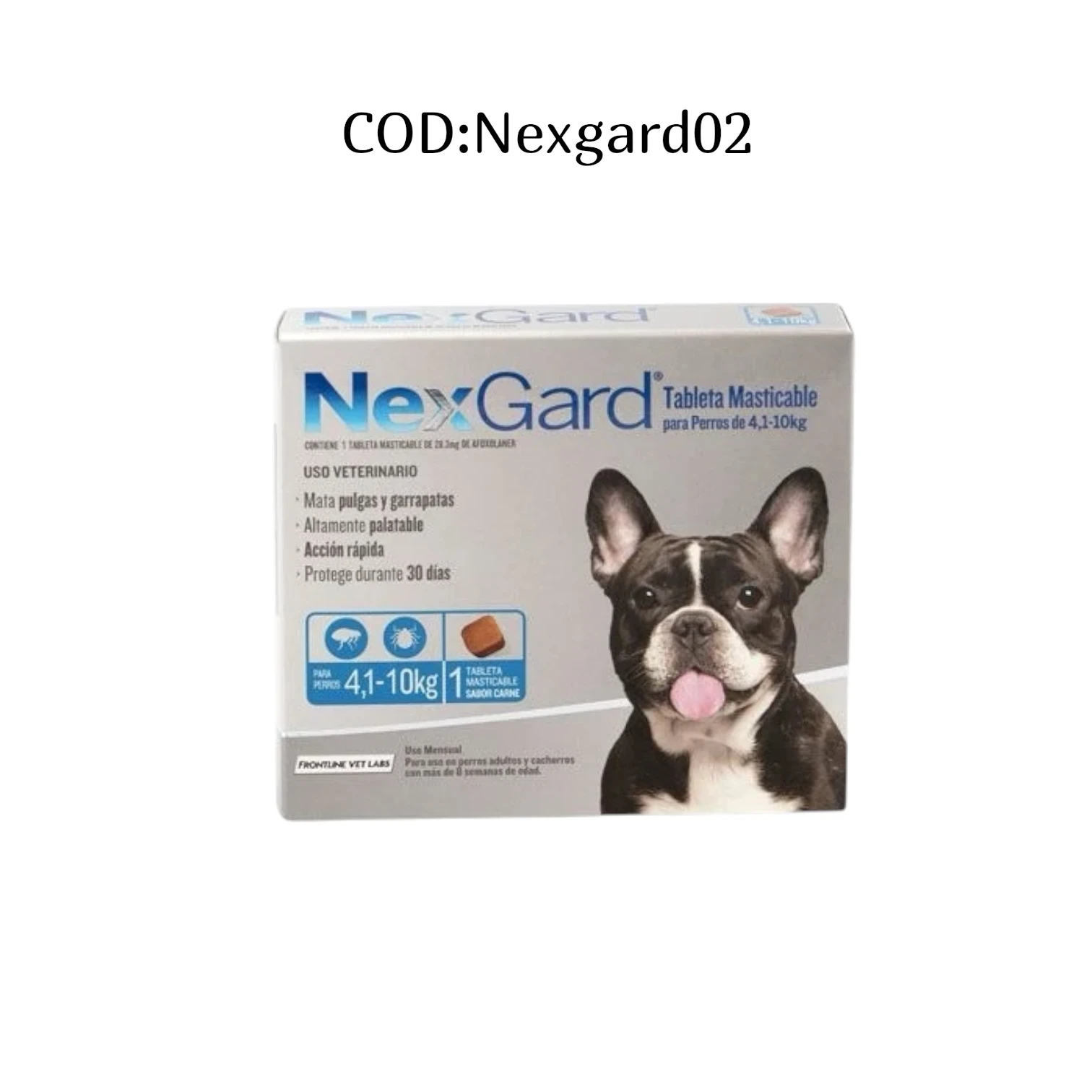 Comprimido Nexgard de 4,1 a 10kg 
