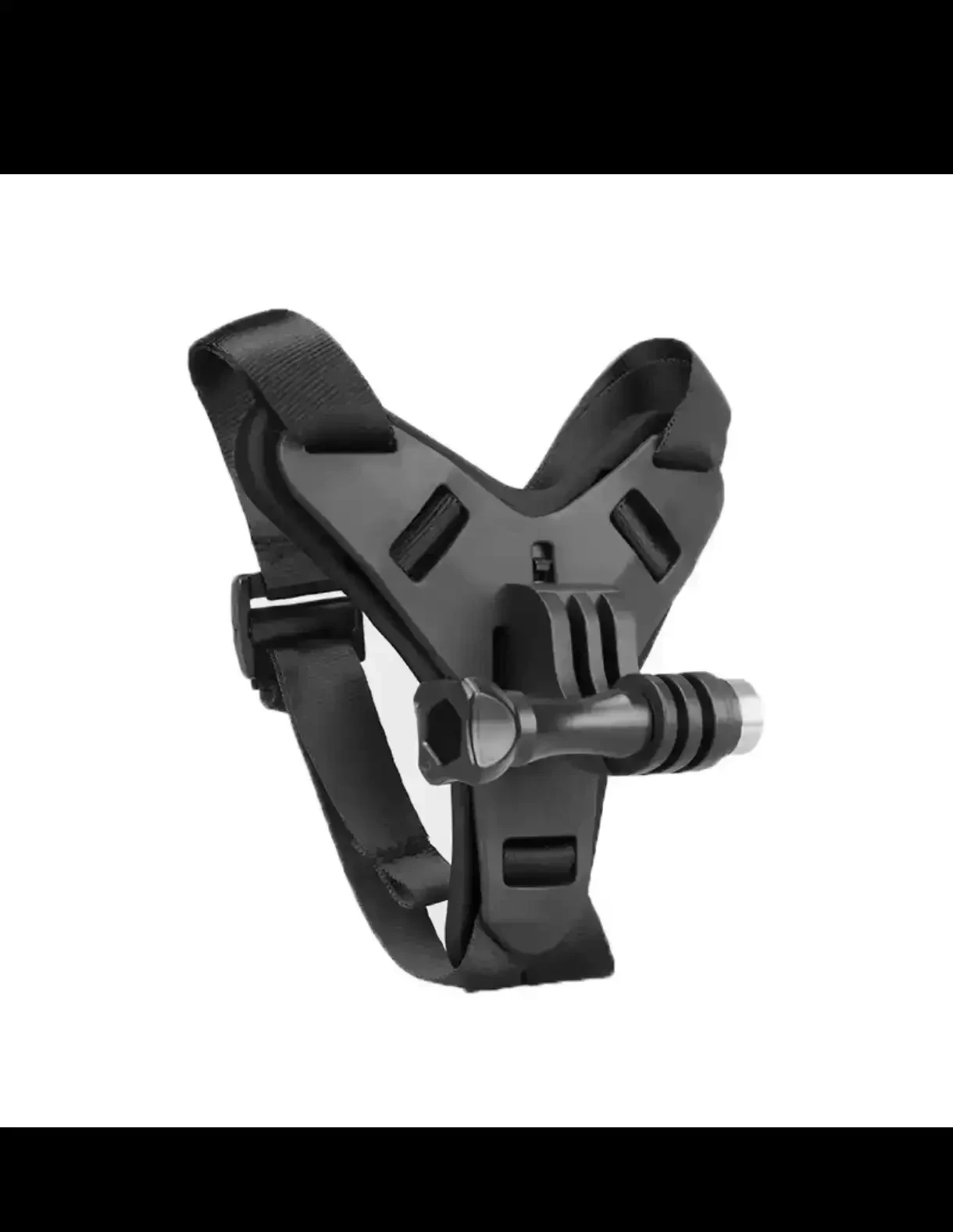 Soporte de Barbilla para Casco Moto - Base Premium para Cámara de Acción (Negro Total)