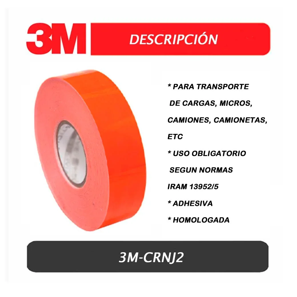 CINTA REFLECTIVA 3M (Rollo/50Yd) Naranja 2"
