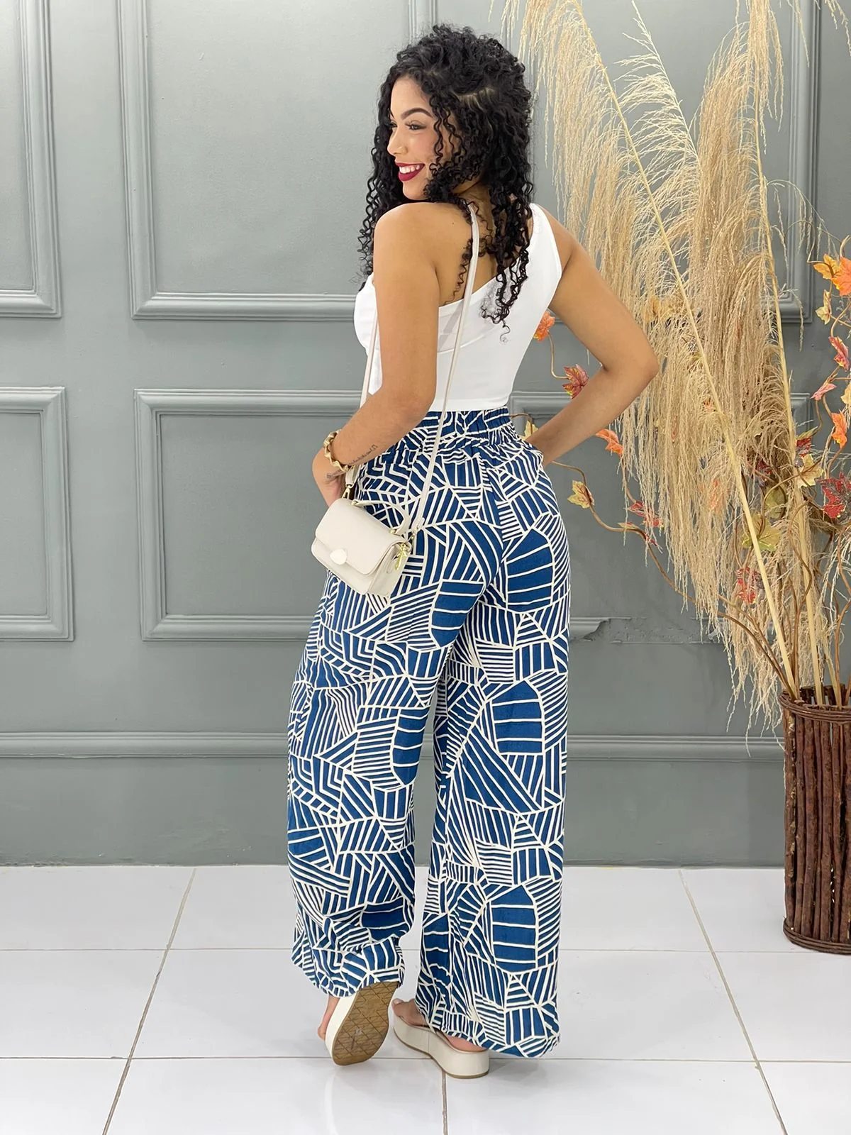 CALÇA PANTALONA VISCOLINHO ESTAMPADO 4