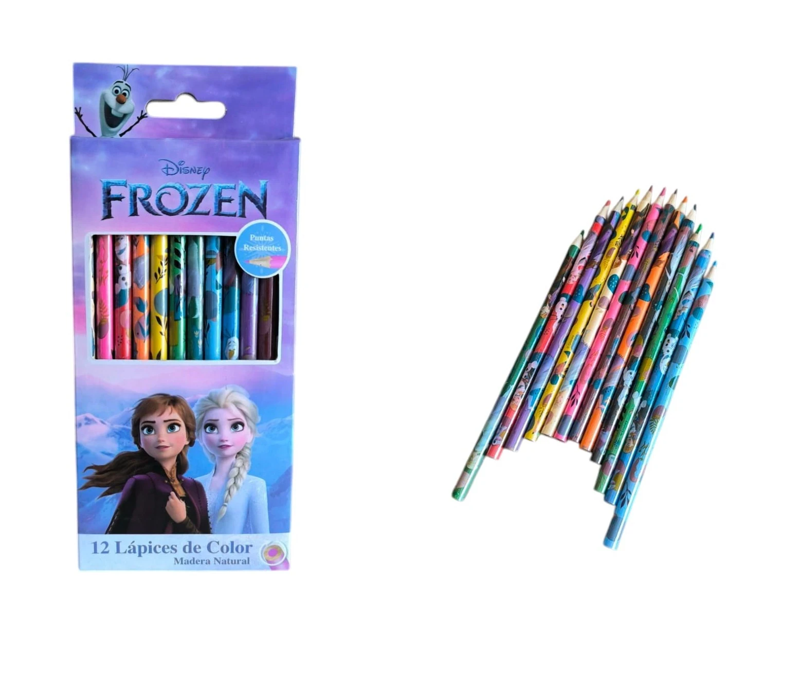 Colores de Madera 12 pz FROZEN