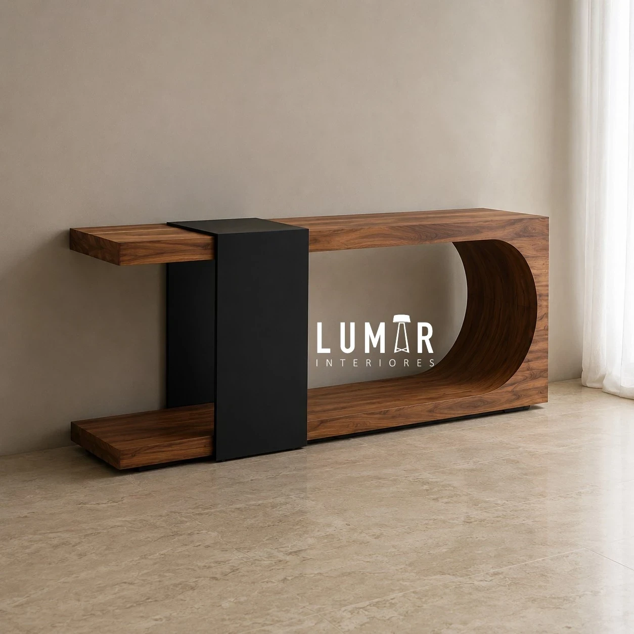 Credenza BRUSELAS Parota Black Grande