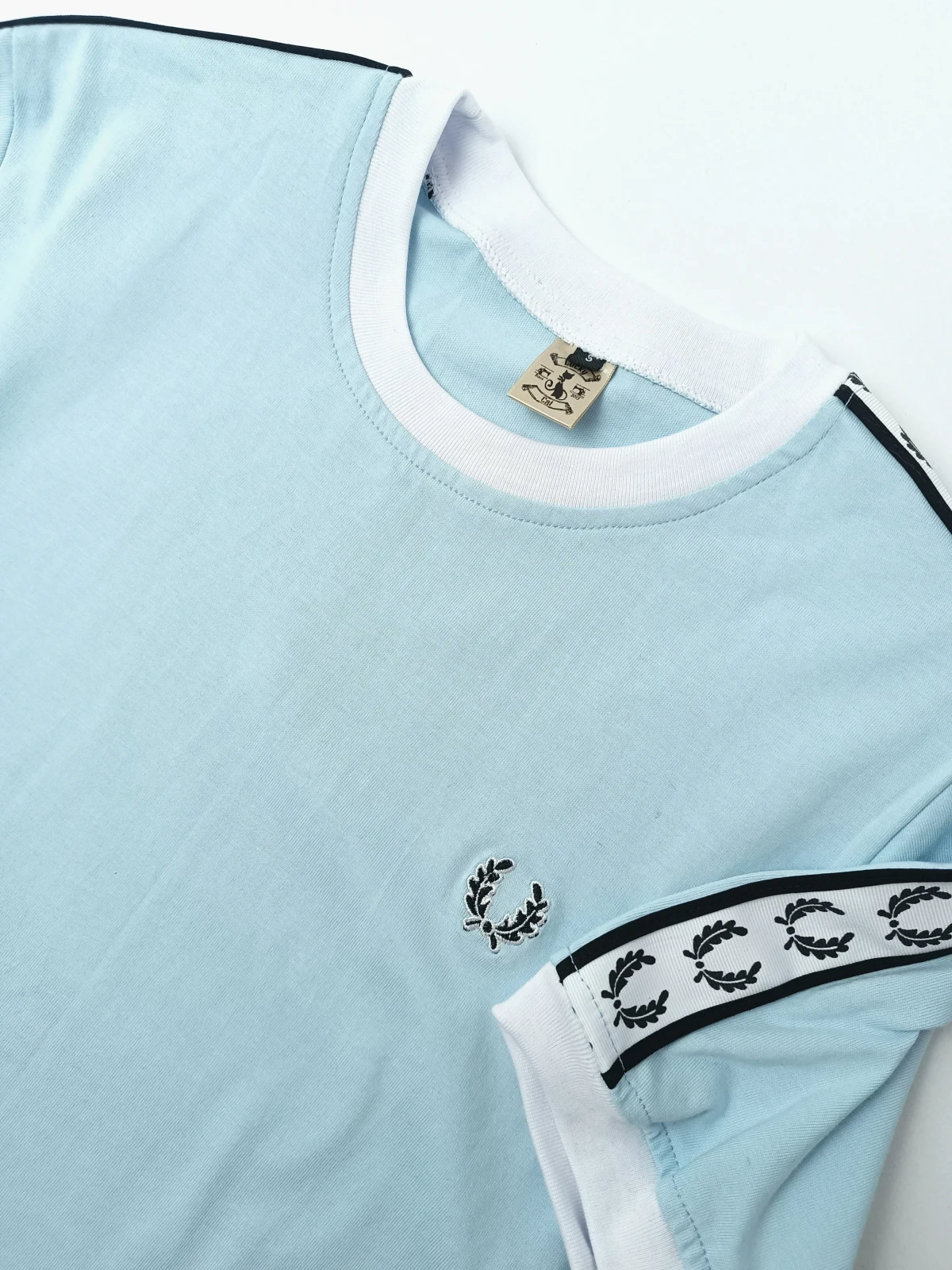 Camiseta algodon celeste 