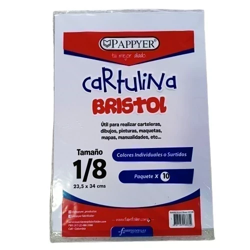 PAQUETE CARTULINA BLANCO X10