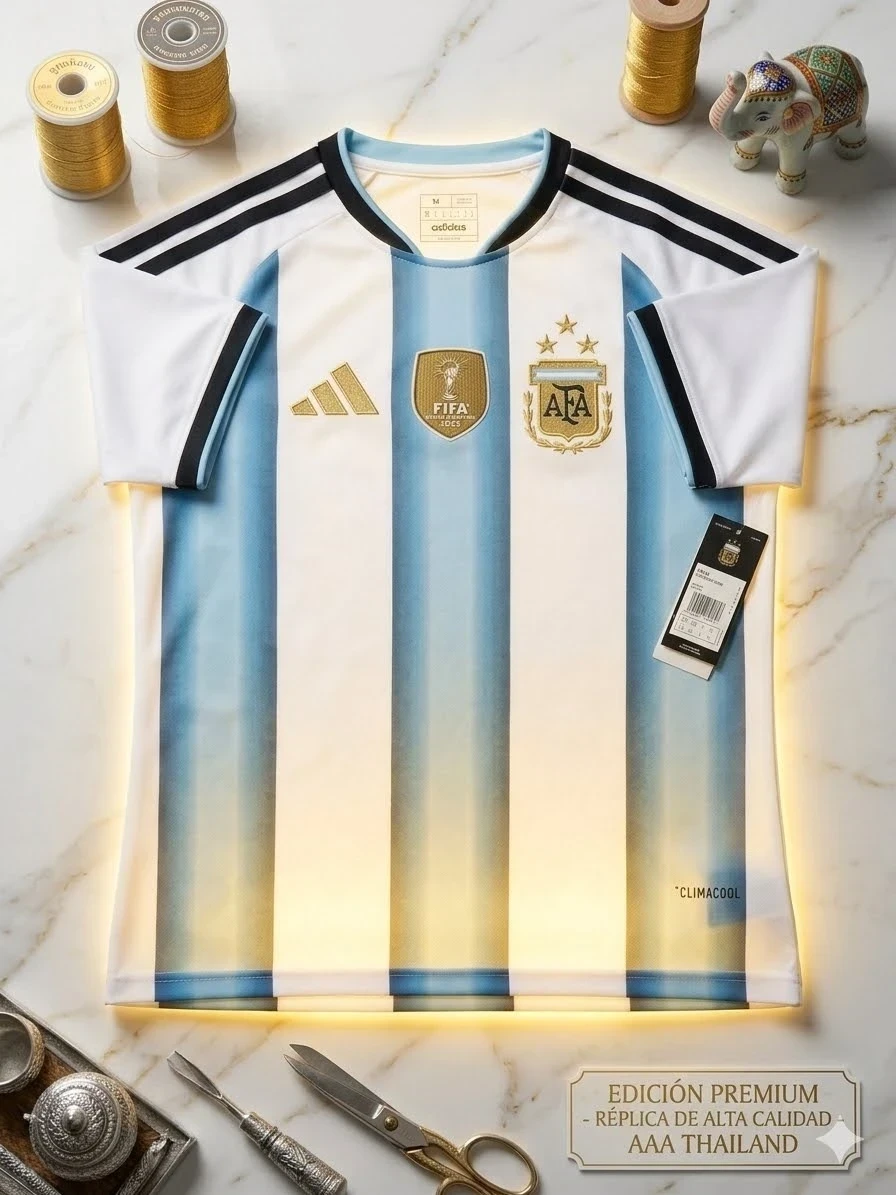CAMISETA OFICIAL TITULAR SELECCIÓN ARGENTINA RÉPLICA TRIPLE AAA IMPORTADA. 5