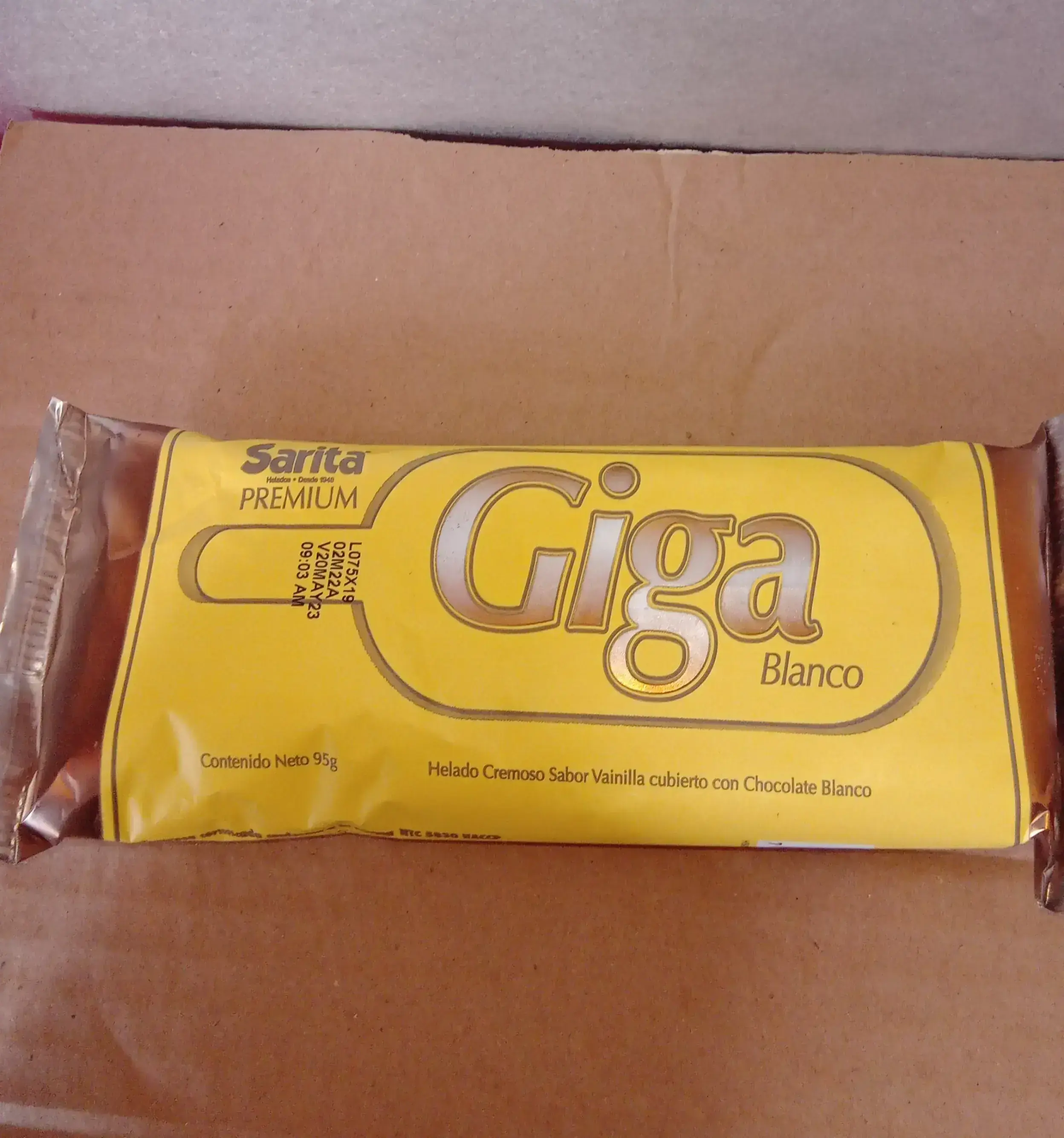 Helado Giga  blanco 95 g