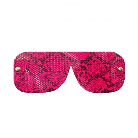 Antifaz Ciego Símil Cuero Rombos Fucsia
